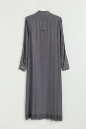 Püskül ve Rivet Detaylı Lyocell Tunik - Füme
