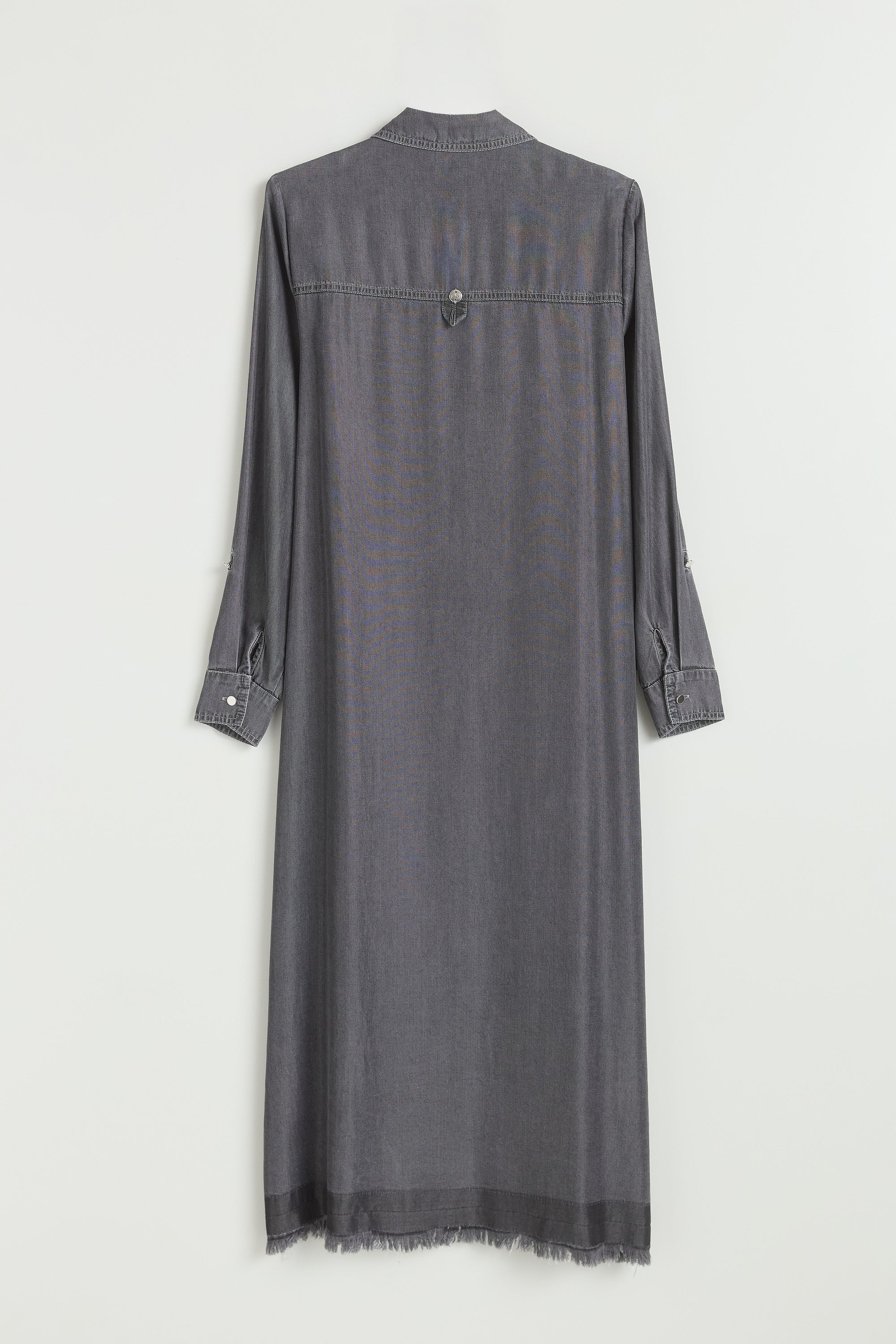 Püskül ve Rivet Detaylı Lyocell Tunik - Füme