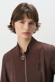 Relaxed Fit Jacquard Suit - Coffee