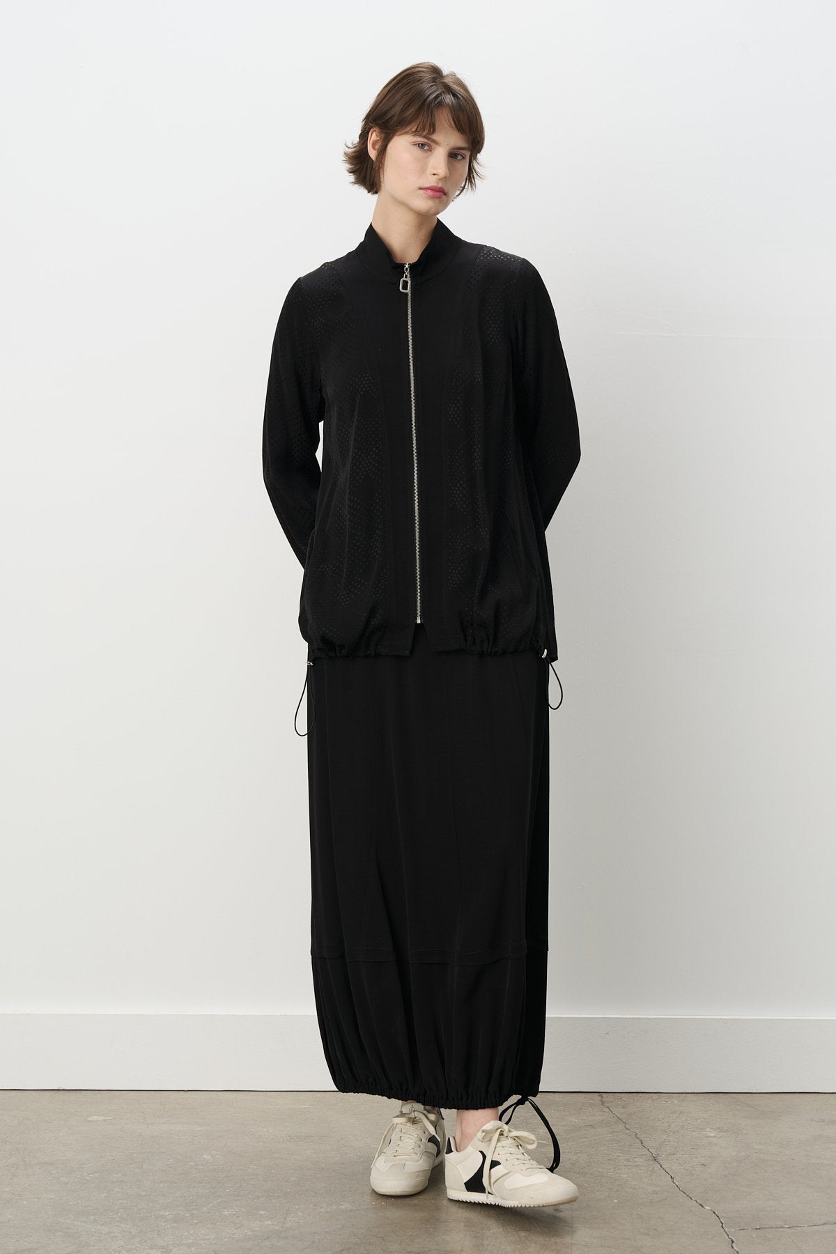 Relaxed Fit Jacquard Suit - Black