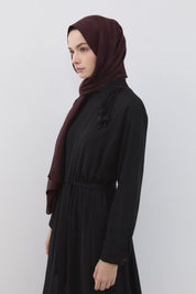 Rahat Kalıp Modal Elbise - Siyah