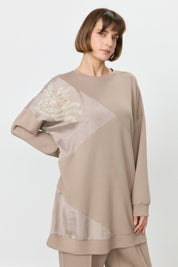 Relaxed Fit Knitted Set - Beige