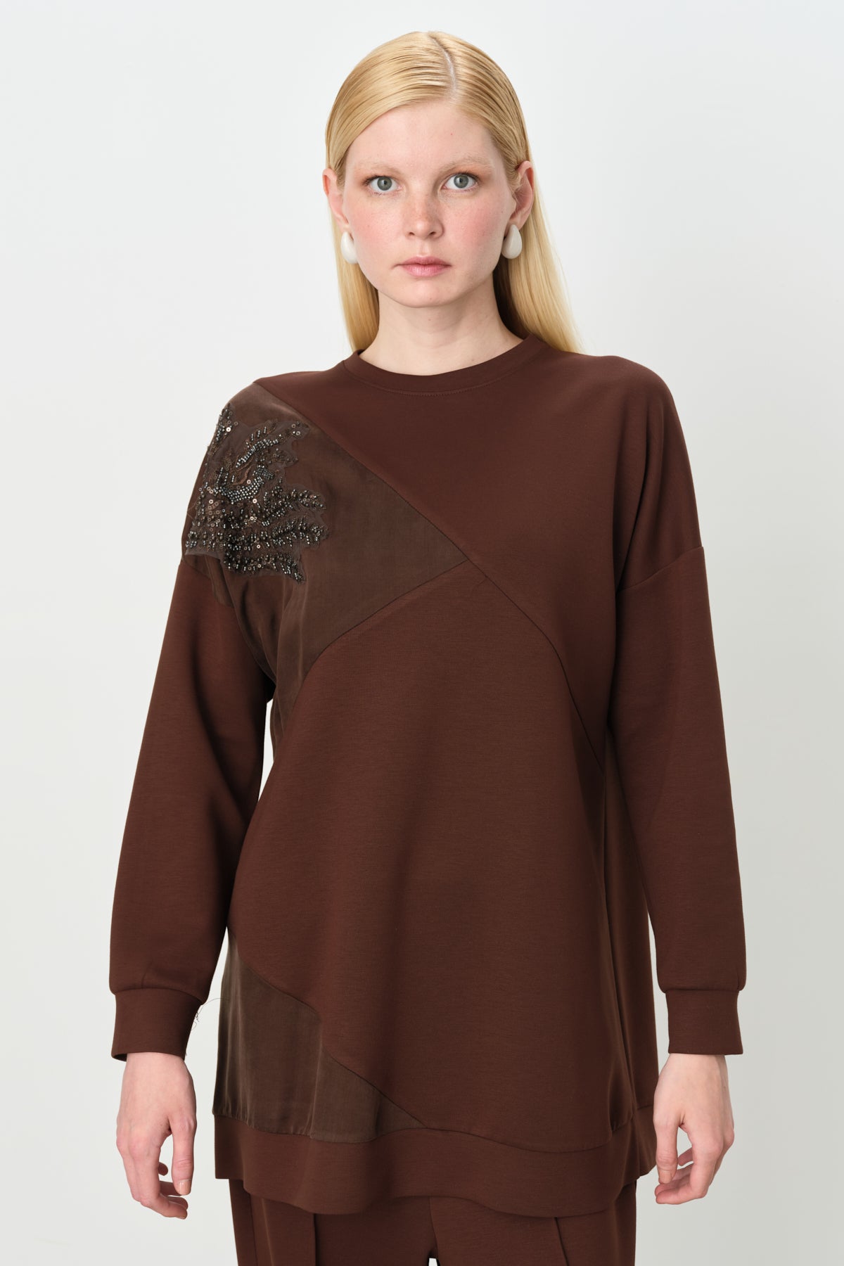 Relaxed Fit Knit Set - Coffee