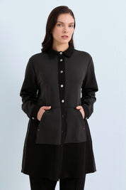 Relaxed Fit Pants and Tunic Set - Black
