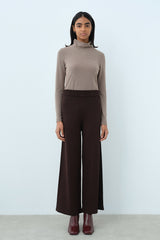 Rayon Bol Pantolon - Kahve