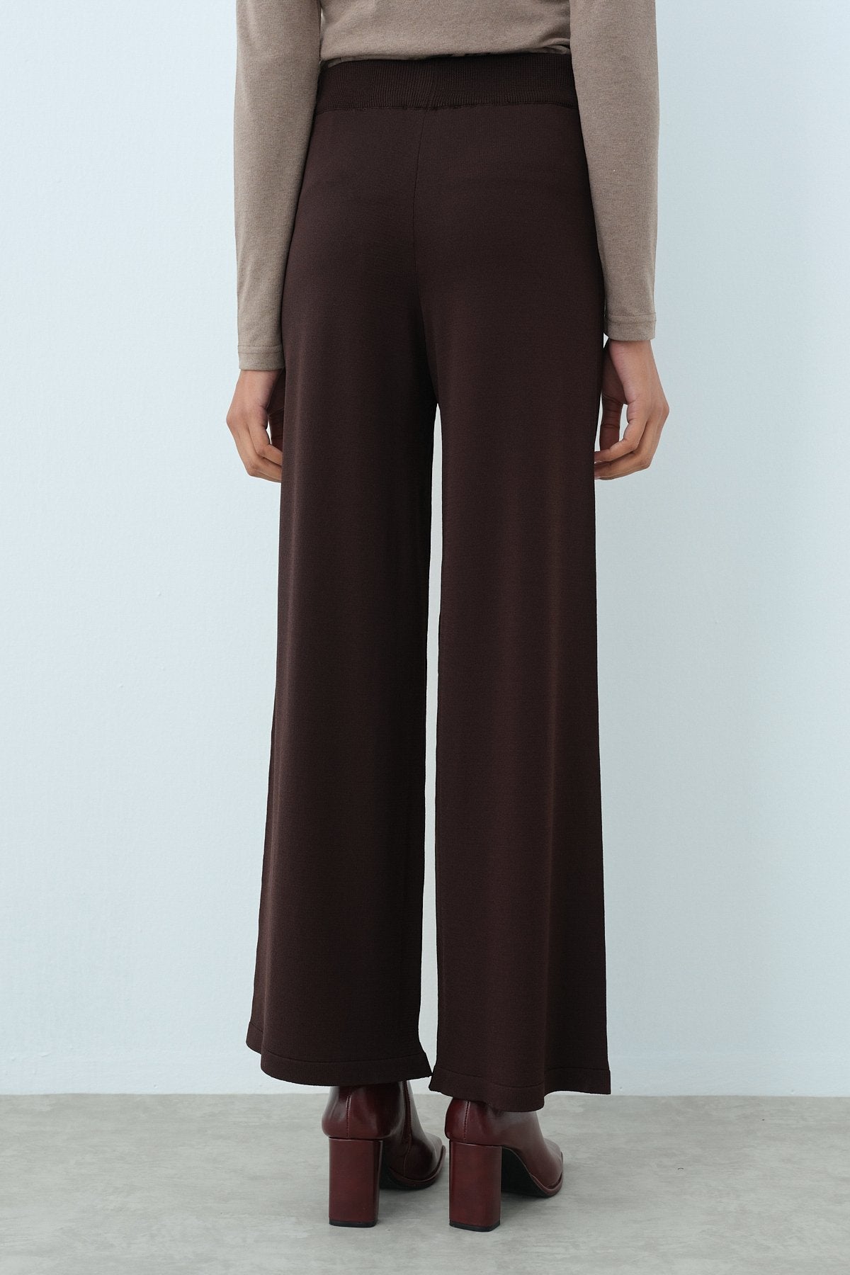 Rayon Bol Pantolon - Kahve