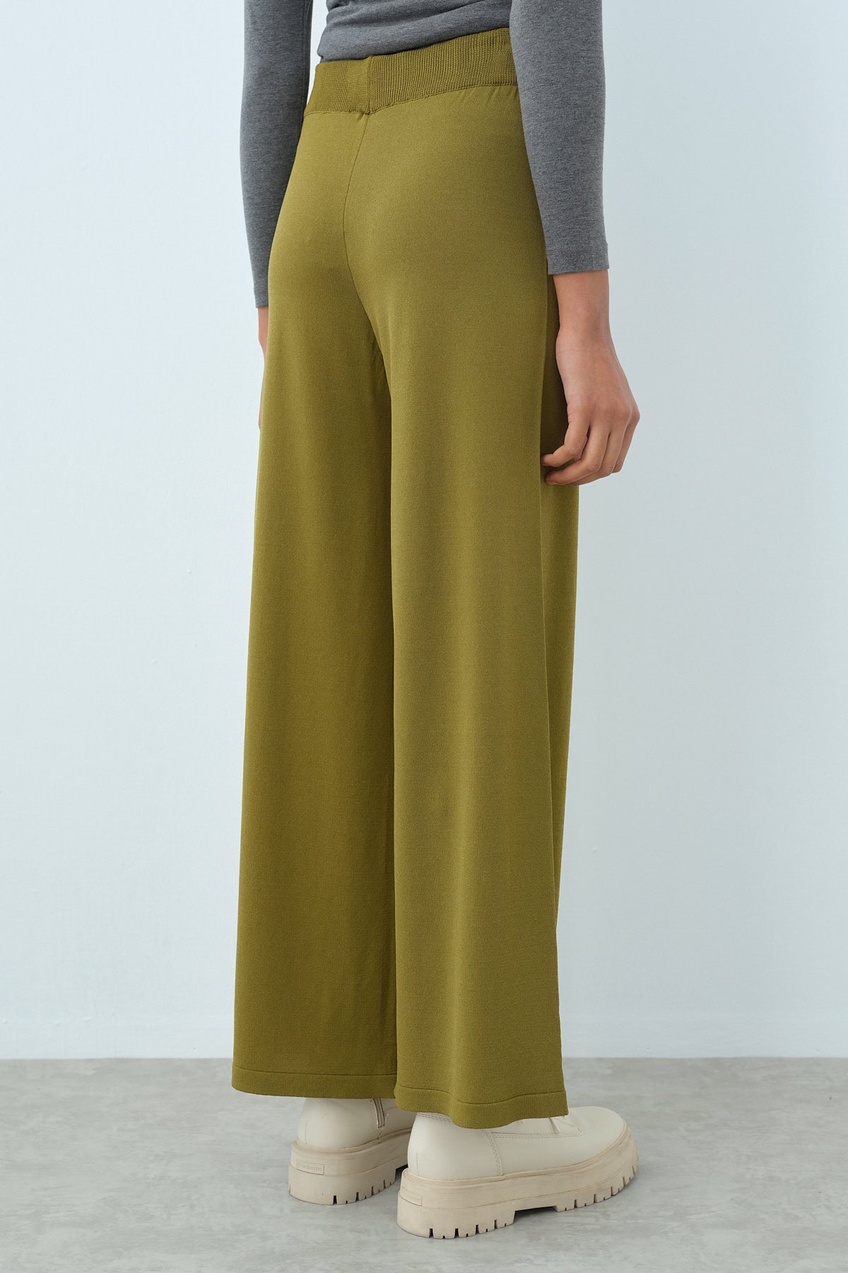 Rayon Bol Pantolon - Olive