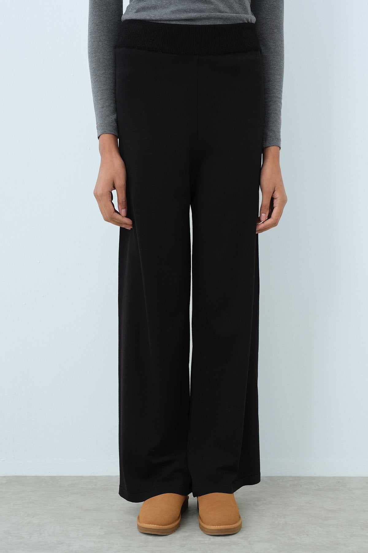 Rayon Bol Pantolon - Siyah