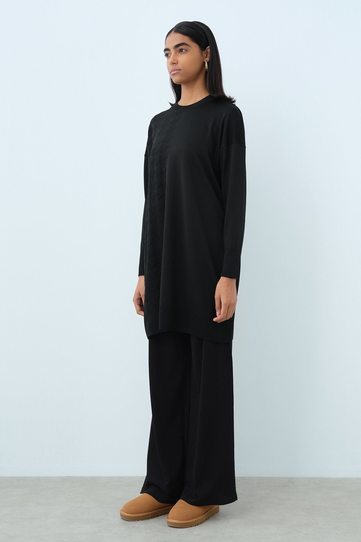 Rayon Bol Pantolon - Siyah