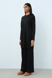 Rayon Bol Pantolon - Siyah