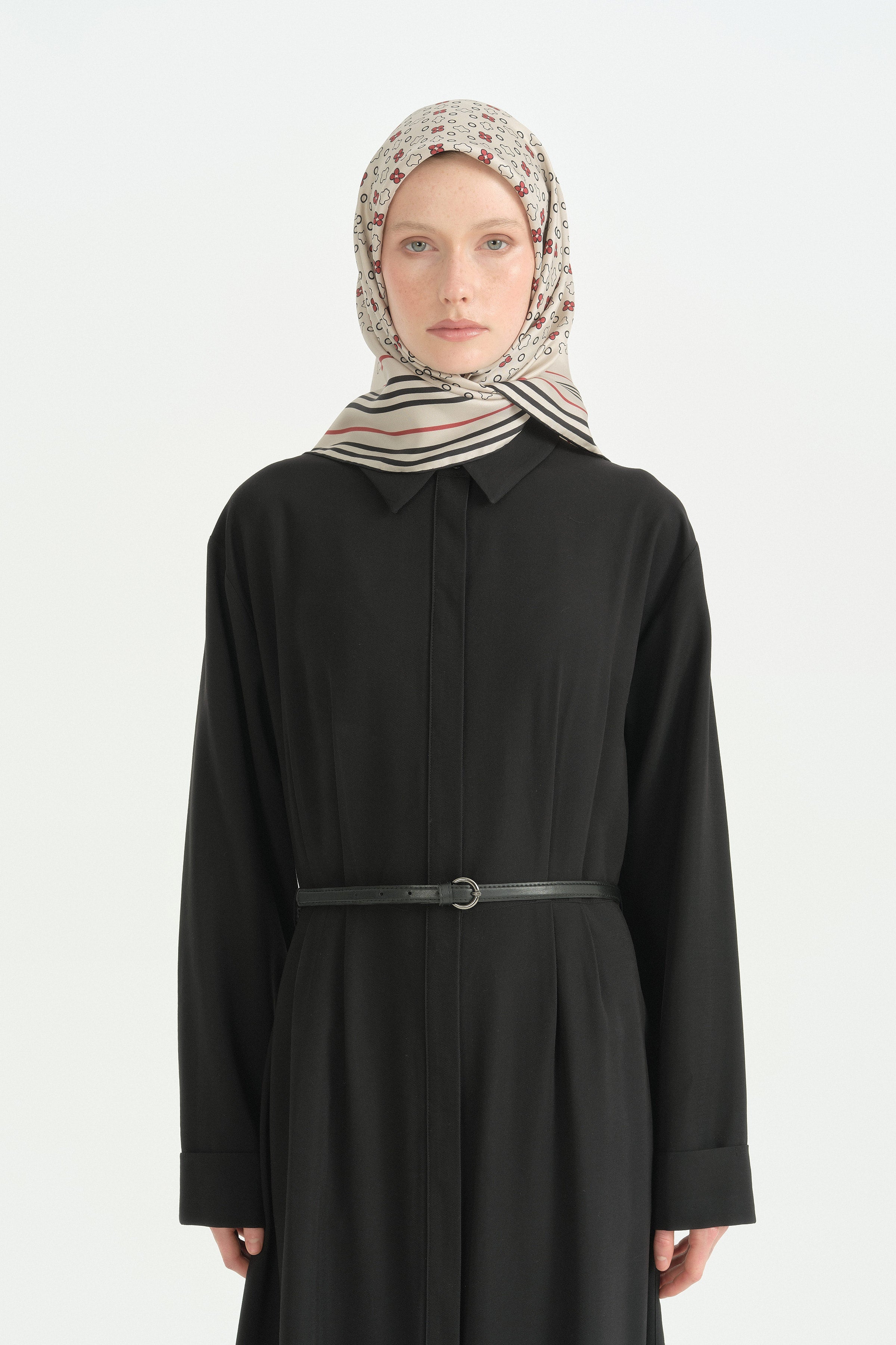 Regalio Twill İpek Eşarp - Taş