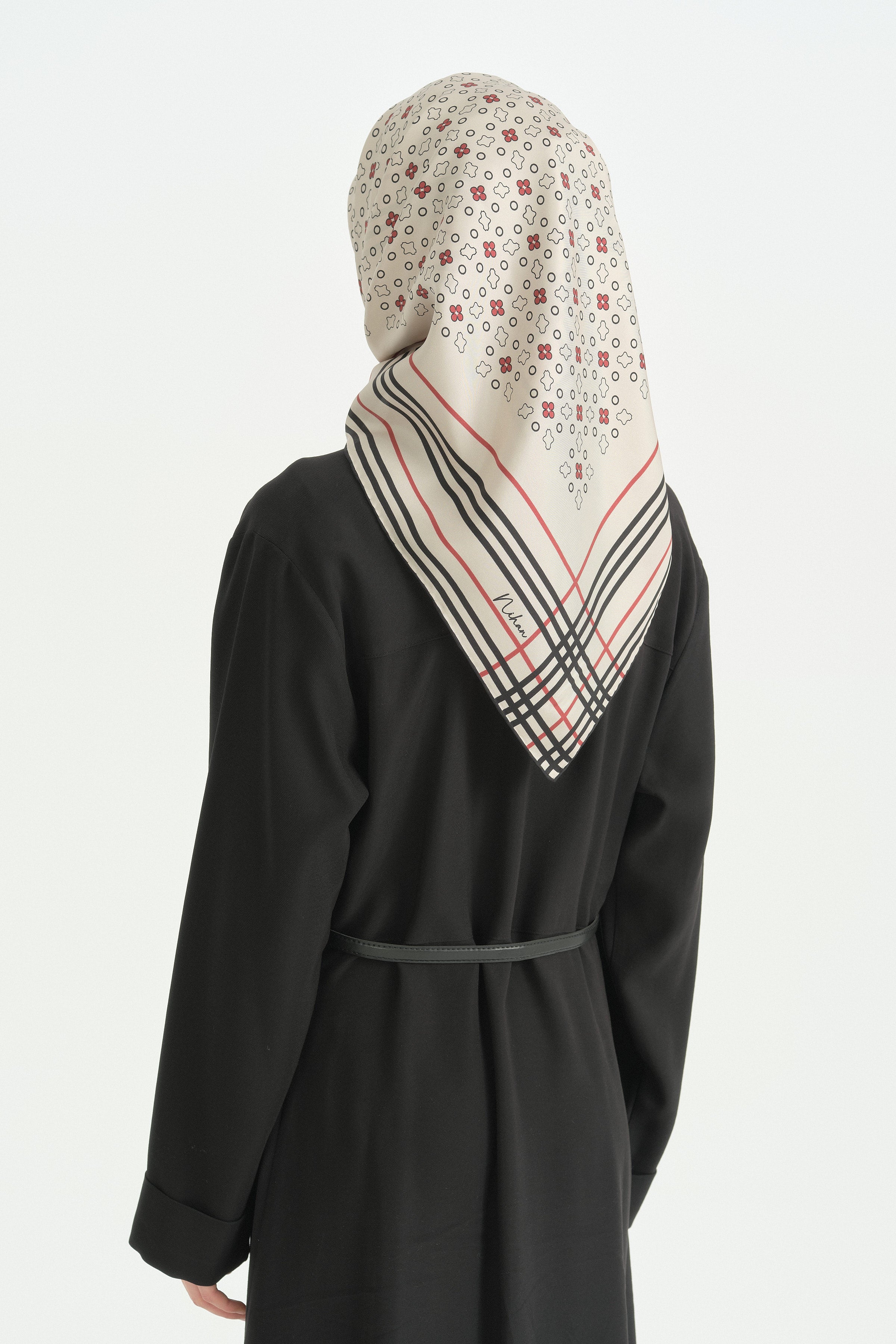 Regalio Twill İpek Eşarp - Taş