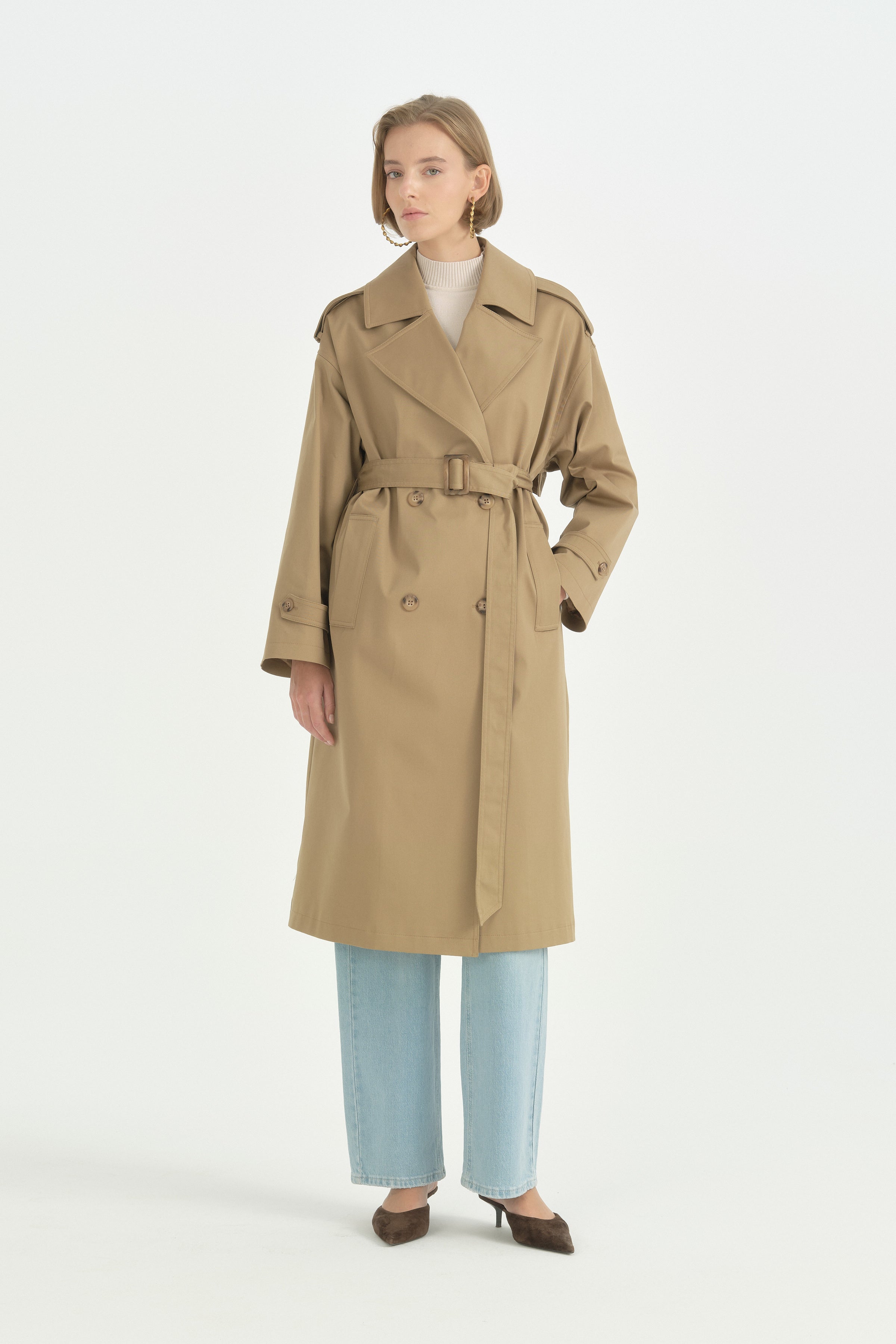 Regentlı Spor Trençkot - Olive