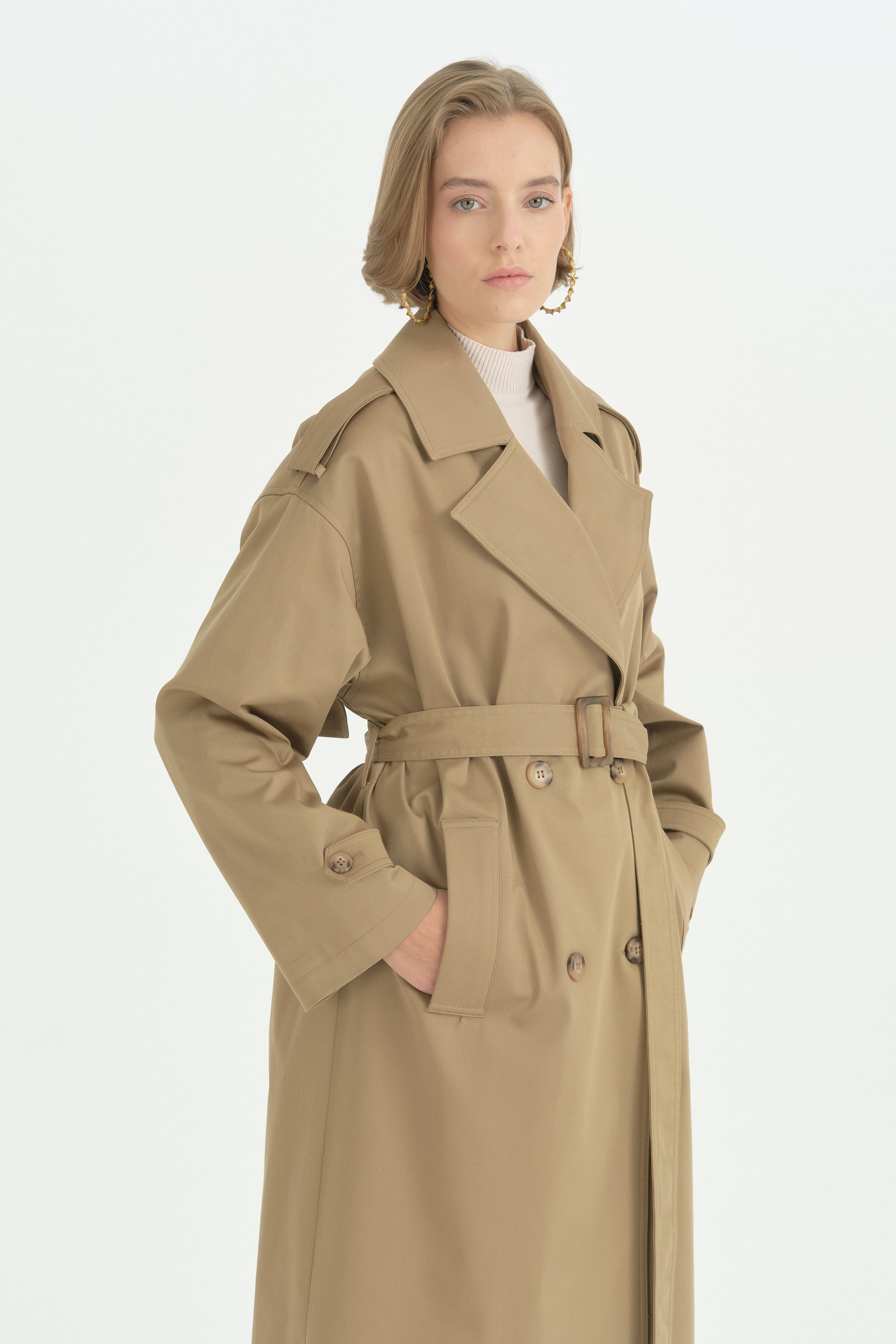 Regentlı Spor Trençkot - Olive