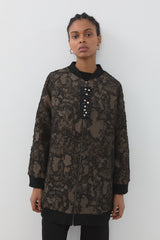 Ribbed Jacquard Jacket - Mink