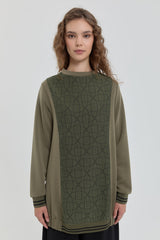 Ribbed Sweatshirt - Khaki