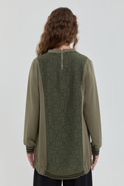 Ribbed Sweatshirt - Khaki