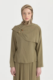 Ritim Twill İpek Eşarp - Camel