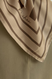 Ritim Twill Silk Scarf - Camel