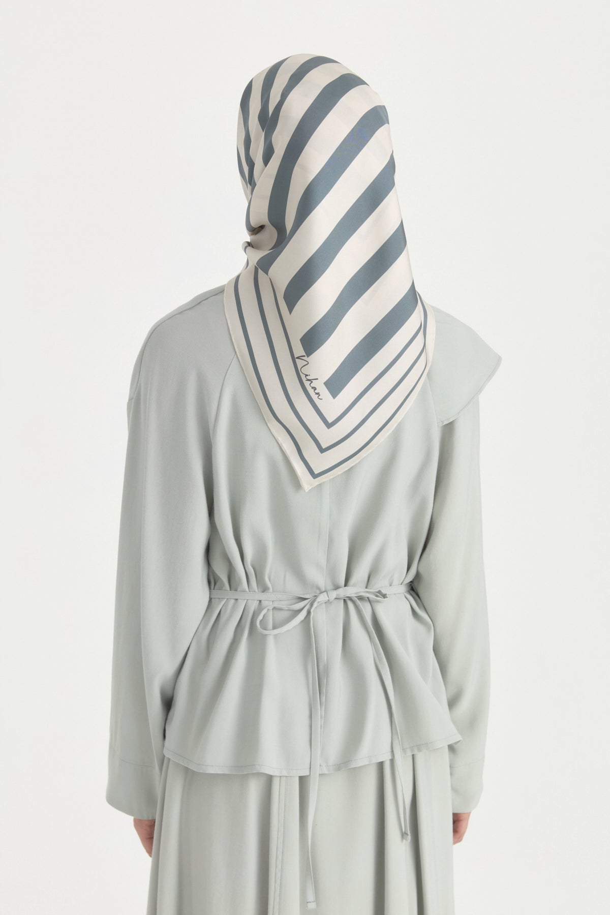 Ritim Twill Silk Scarf - Grey