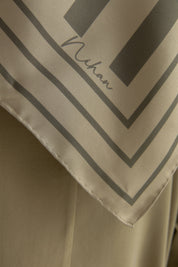 Ritim Twill İpek Eşarp - Haki