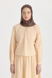 Ritim Twill İpek Eşarp - Kahve