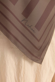 Ritim Twill Silk Scarf - Coffee