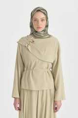 Ritim Twill Silk Scarf - Moss Green