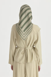 Ritim Twill Silk Scarf - Moss Green