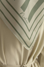 Ritim Twill Silk Scarf - Moss Green