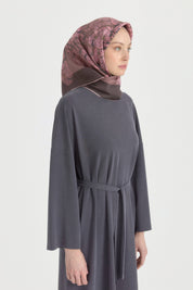 Rosera Twill Silk Scarf - Pink