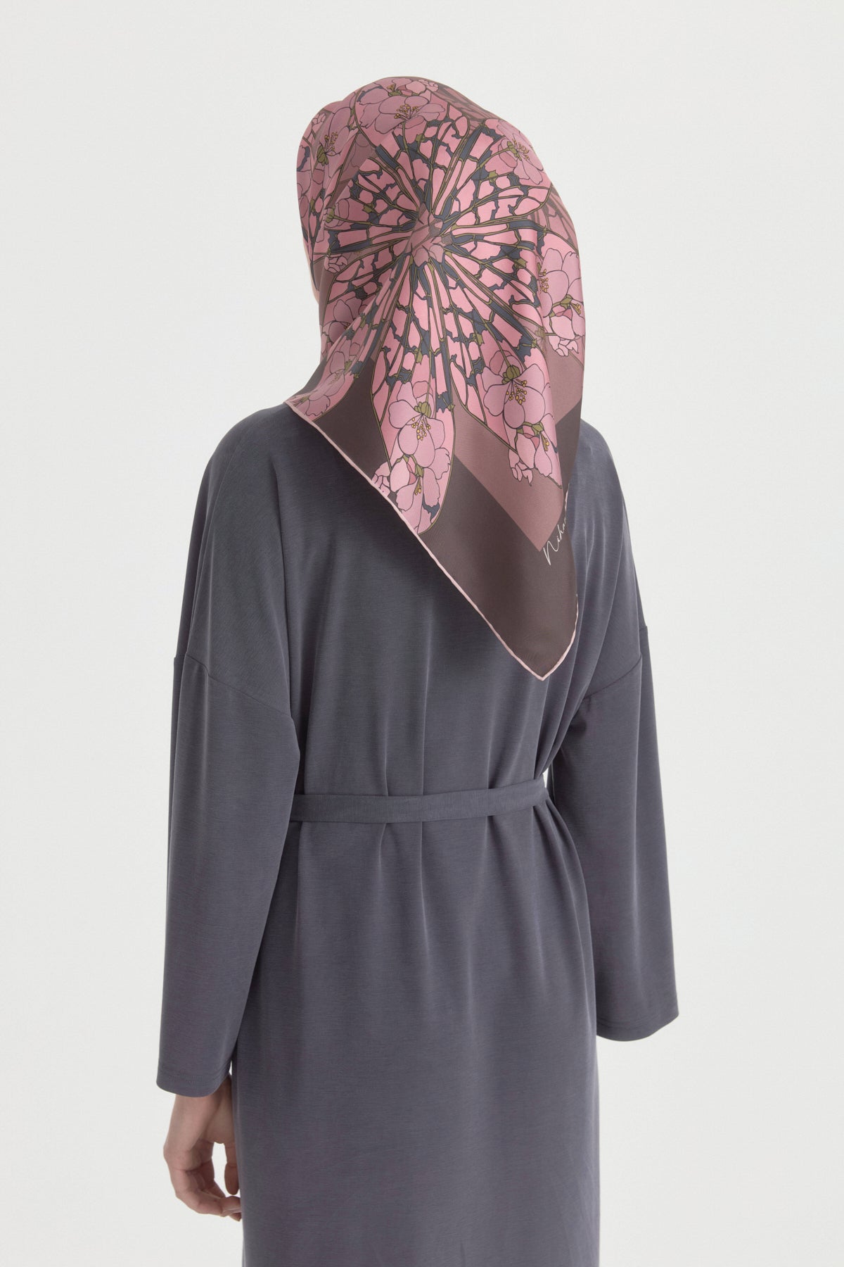 Rosera Twill Silk Scarf - Pink