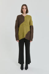 Cable Knit Tunic - Brown