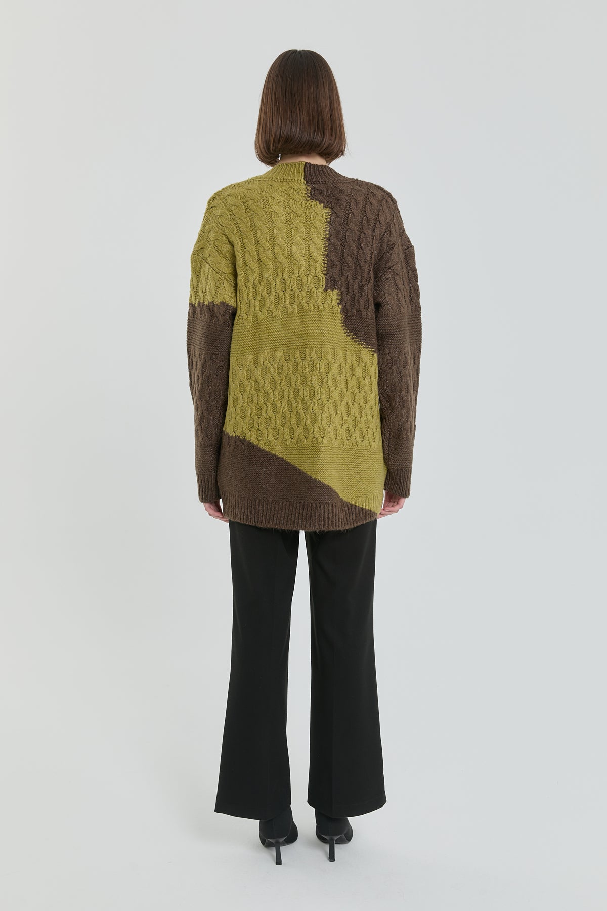 Cable Knit Tunic - Brown