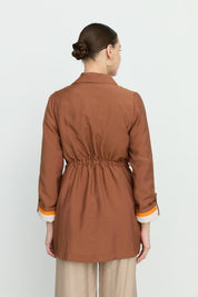 Shawl Collar Modal Jacket - Tan