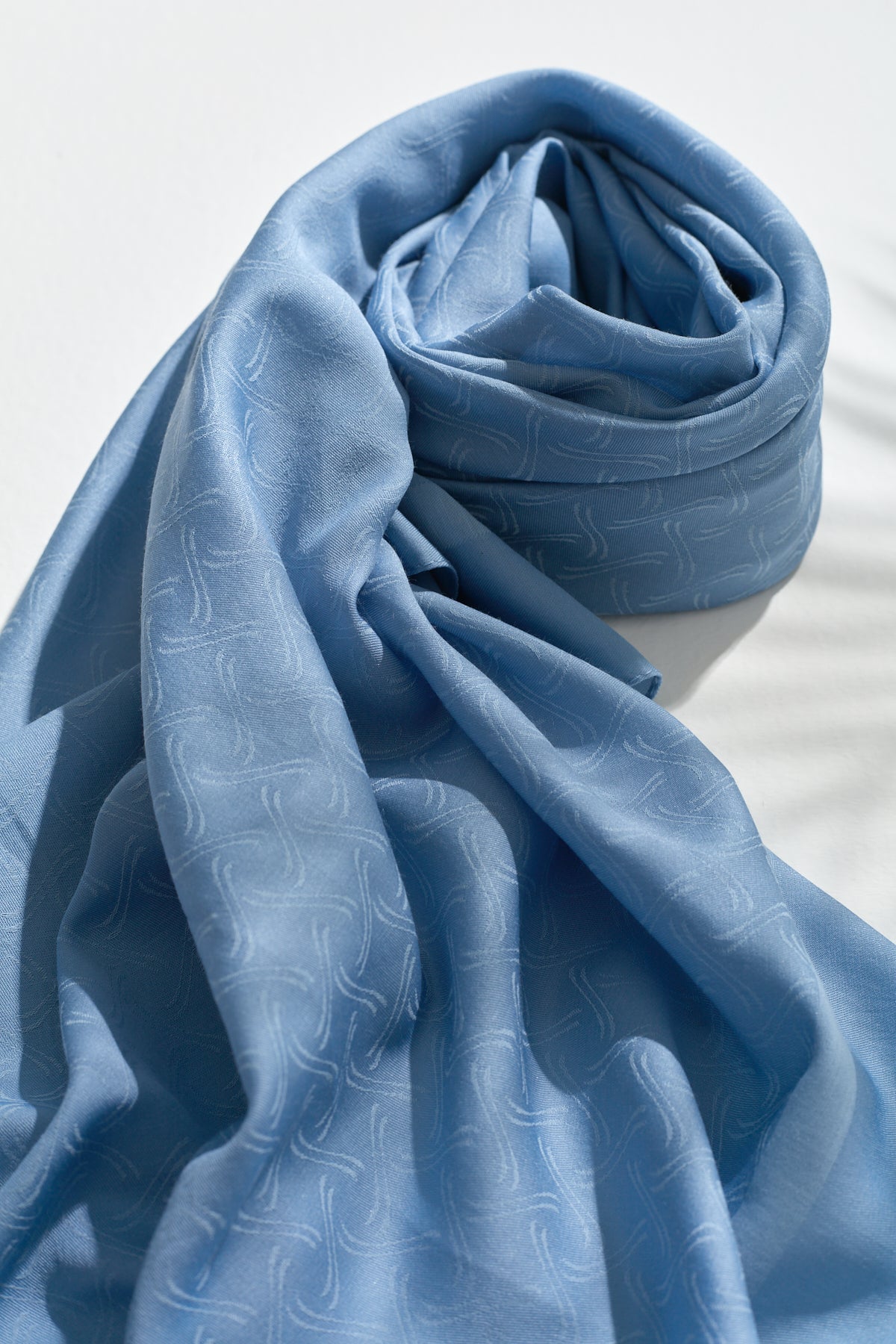 Spiral Pattern Scarf - Indigo