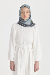 Seren Twill İpek Eşarp - Gri