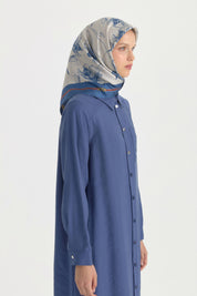 Seren Twill İpek Eşarp - İndigo