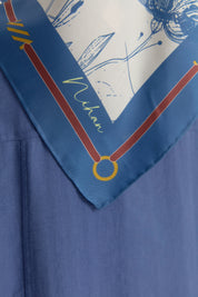 Seren Twill İpek Eşarp - İndigo