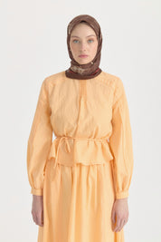 Seren Twill İpek Eşarp - Kahve