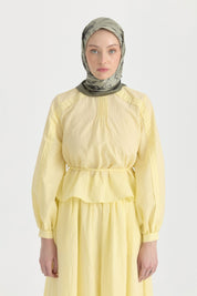 Seren Twill İpek Eşarp - Küf Yeşili
