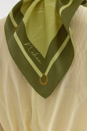 Seren Twill İpek Eşarp - Lime