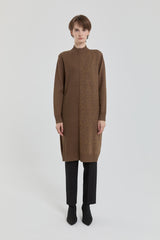 Sequined Ribbed Knit Tunic - Coffee