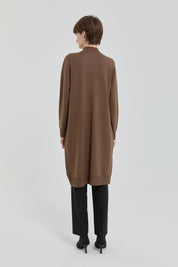 Sequined Ribbed Knit Tunic - Coffee