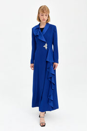 Şık Kaftan Pantolon Takım - Saks