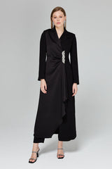 Şık Kaftan Pantolon Takım - Siyah