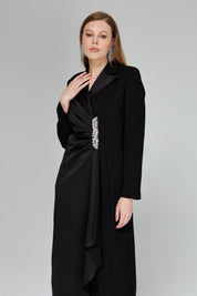 Şık Kaftan Pantolon Takım - Siyah