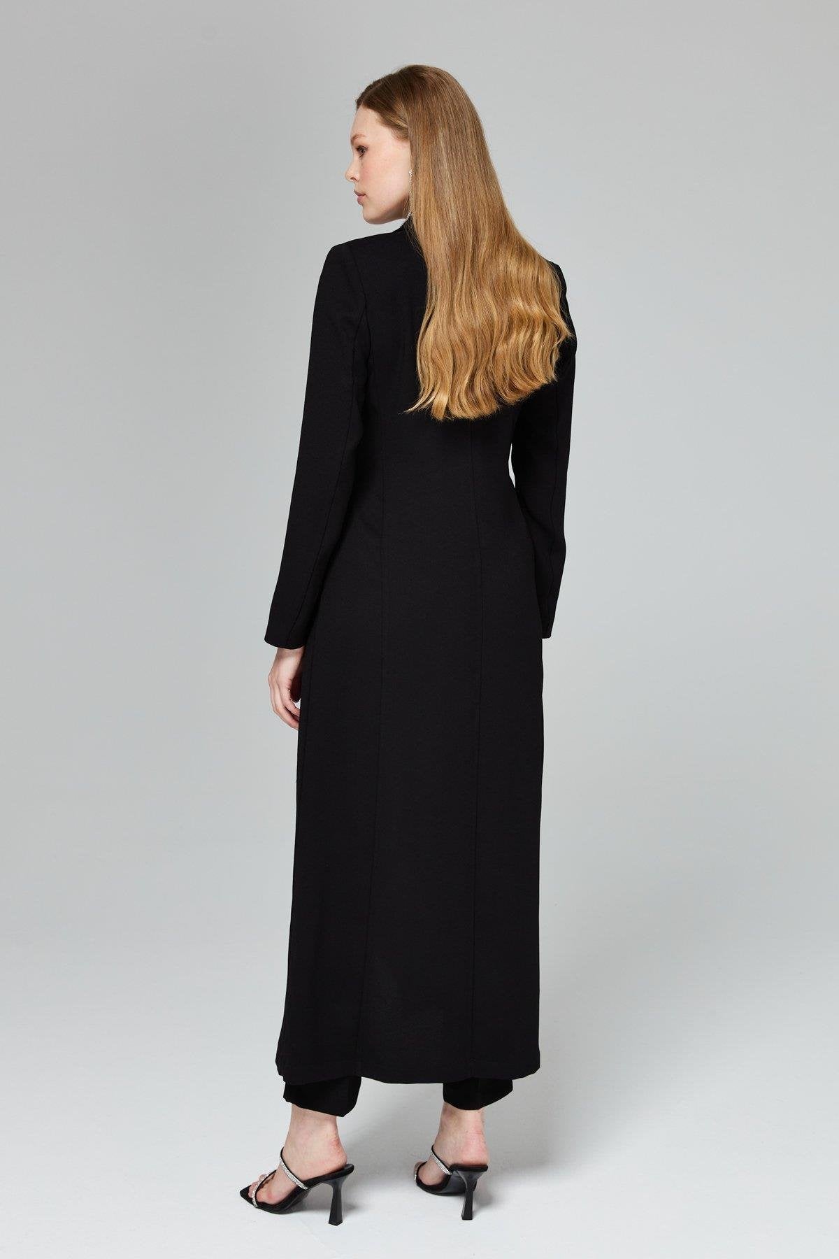 Şık Kaftan Pantolon Takım - Siyah