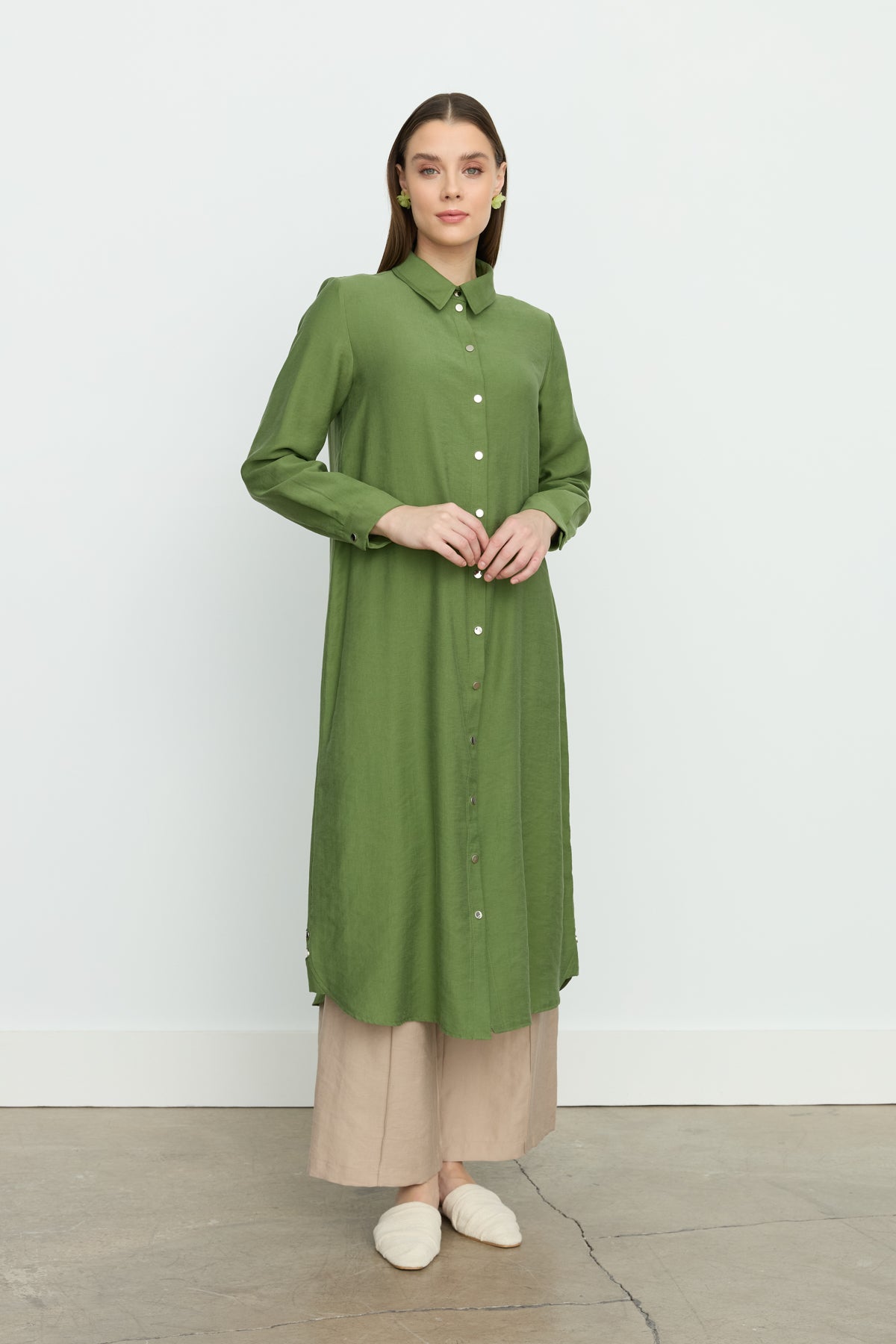 Symmetric Stitch Detail Tencel Tunic - Amazon