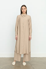 Simetrik Dikiş Detaylı Tencel Tunik - Kumsal